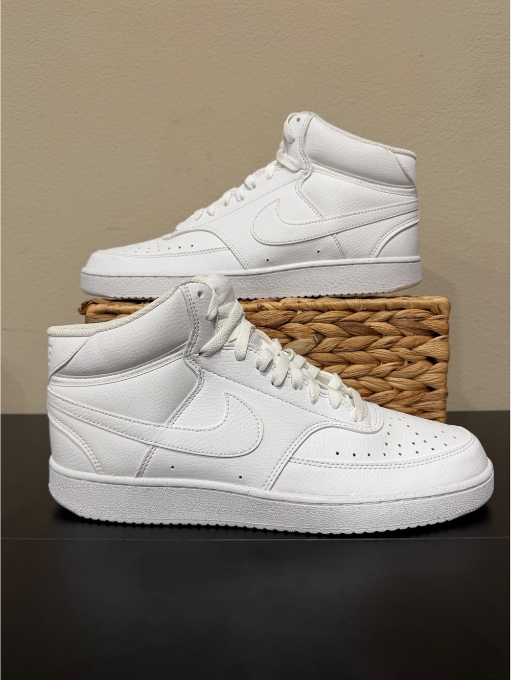Size 11 - Nike Court Vision Mid Next Nature “Triple White”